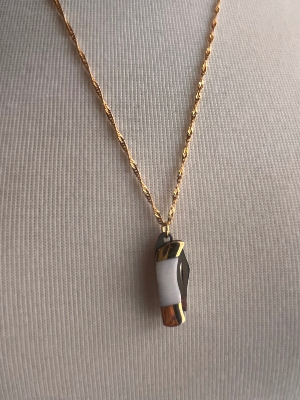 Mother of Pearl Mini Pocketknife Necklace